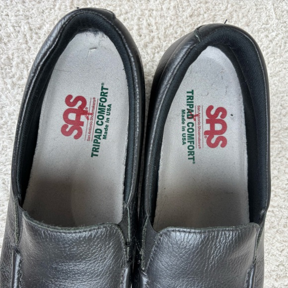 SAS Shoes Womens 9W Black Tripod Comfort Moccasin Slip On Leather Comfort Loafer - Picture 6 of 15